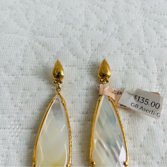 NWT Gas Bijoux Serti Drop Earrings in white - Picture 4 of 8